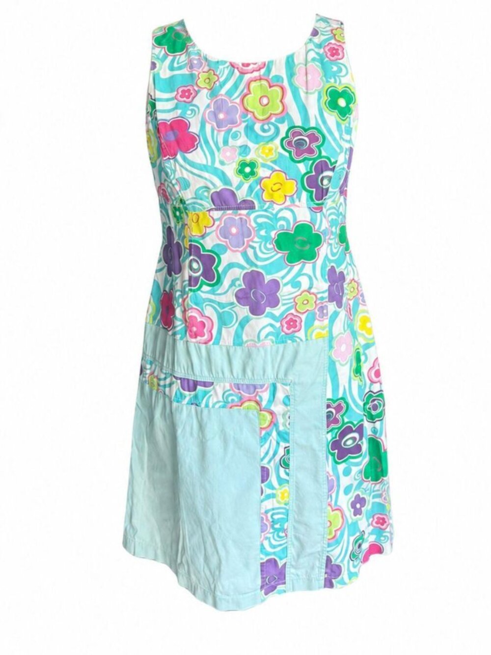 Vintage Versace Jeans Couture Shift Dress with Flowers